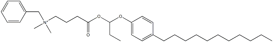 N,N-Dimethyl-N-benzyl-N-[3-[[1-(4-undecylphenyloxy)propyl]oxycarbonyl]propyl]aminium Structure