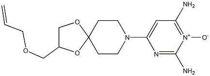 2-(Allyloxymethyl)-8-[(2,6-diaminopyrimidine-1-oxide)-4-yl]-1,4-dioxa-8-azaspiro[4.5]decane 구조식 이미지