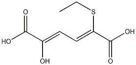 2-Ethylthio-5-hydroxy-2,4-hexadienedioic acid 구조식 이미지