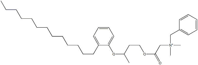 N,N-Dimethyl-N-benzyl-N-[[[3-(2-tridecylphenyloxy)butyl]oxycarbonyl]methyl]aminium Structure