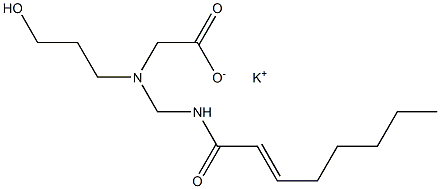 N-(3-Hydroxypropyl)-N-(2-octenoylaminomethyl)glycine potassium salt Structure