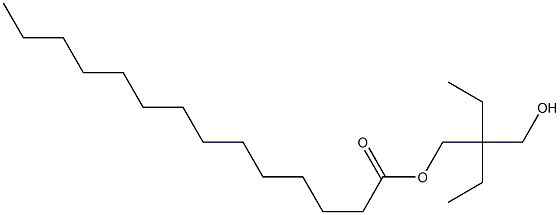 Tetradecanoic acid 2-ethyl-2-(hydroxymethyl)butyl ester 구조식 이미지