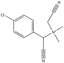 [(4-Chlorophenyl)cyanomethyl](cyanomethyl)dimethylaminium Structure