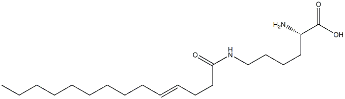 N6-(4-Tetradecenoyl)lysine Structure