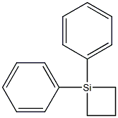 1,1-Diphenyl-1-silacyclobutane 구조식 이미지