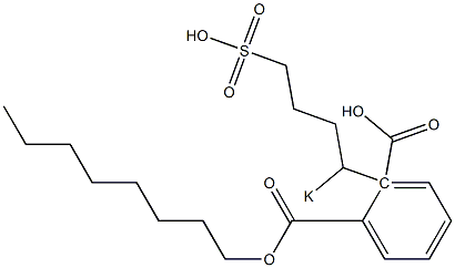 Phthalic acid 1-octyl 2-(1-potassiosulfobutyl) ester Structure