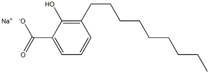 3-Nonyl-2-hydroxybenzoic acid sodium salt 구조식 이미지