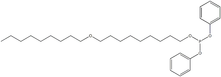 Phosphorous acid 9-(nonyloxy)nonyldiphenyl ester Structure