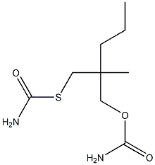 Carbamic acid 2-(carbamoylthiomethyl)-2-methylpentyl ester Structure