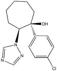 (1S,2S)-1-(4-Chlorophenyl)-2-(1H-1,2,4-triazole-1-yl)cycloheptanol 구조식 이미지