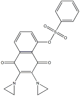 2,3-Bis(1-aziridinyl)-5-(phenylsulfonyloxy)-1,4-naphthoquinone Structure