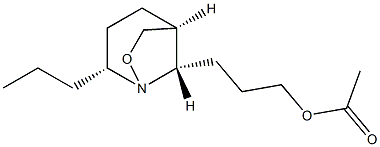 Acetic acid 3-[(2R,5S,8S)-2-propyl-1-aza-7-oxabicyclo[3.2.1]octan-8-yl]propyl ester Structure