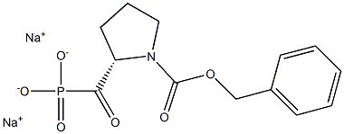 1-(Benzyloxycarbonyl)prolylphosphonic acid sodium salt Structure