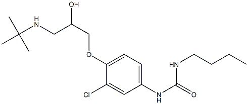 1-Butyl-3-[3-chloro-4-[2-hydroxy-3-[tert-butylamino]propoxy]phenyl]urea Structure