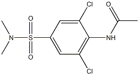 4-Acetylamino-3,5-dichloro-N,N-dimethylbenzenesulfonamide Structure