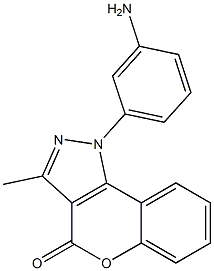 1-(3-Aminophenyl)-3-methyl[1]benzopyrano[4,3-c]pyrazol-4(1H)-one Structure