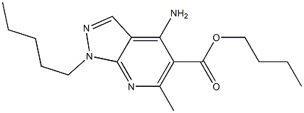 1-Pentyl-4-amino-6-methyl-1H-pyrazolo[3,4-b]pyridine-5-carboxylic acid butyl ester 구조식 이미지