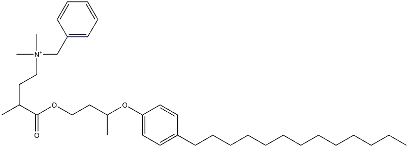 N,N-Dimethyl-N-benzyl-N-[3-[[3-(4-tridecylphenyloxy)butyl]oxycarbonyl]butyl]aminium 구조식 이미지