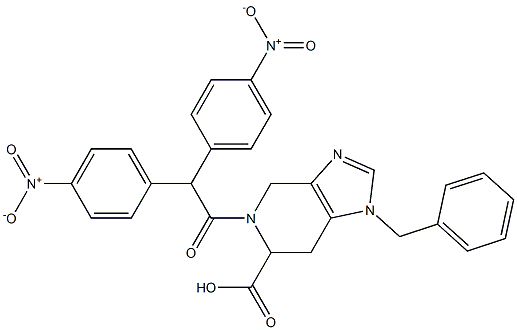 1-Benzyl-5-[bis(4-nitrophenyl)acetyl]-4,5,6,7-tetrahydro-1H-imidazo[4,5-c]pyridine-6-carboxylic acid Structure