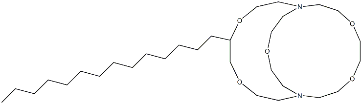 5-Tetradecyl-4,7,13,16,21-pentaoxa-1,10-diazabicyclo[8.8.5]tricosane 구조식 이미지