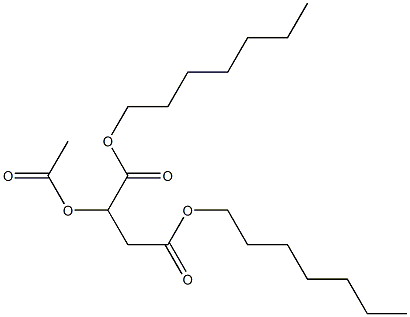 2-Acetyloxybutanedioic acid diheptyl ester Structure