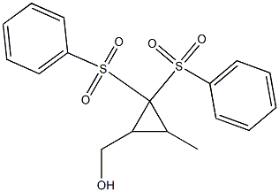 3-Methyl-2,2-bis(phenylsulfonyl)cyclopropanemethanol 구조식 이미지