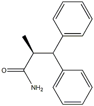 [S,(-)]-2-Methyl-3,3-diphenylpropionamide 구조식 이미지
