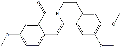 2,3,10-Trimethoxy-5,6-dihydro-8H-dibenzo[a,g]quinolizine-8-one Structure