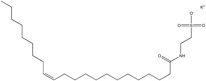 N-[(Z)-1-Oxo-13-docosene-1-yl]taurine potassium salt Structure