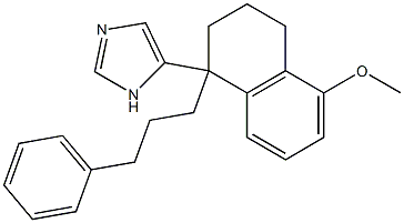 1-(3-Phenylpropyl)-5-methoxy-1-(1H-imidazol-5-yl)-1,2,3,4-tetrahydronaphthalene 구조식 이미지