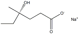 [S,(-)]-4-Hydroxy-4-methylhexanoic acid sodium salt 구조식 이미지