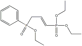 1-(Diethoxyphosphinyl)-3-[ethoxy(phenyl)phosphinyl]-1-propene 구조식 이미지