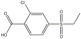 4-[Ethylsulfonyl]-2-chlorobenzoic acid 구조식 이미지