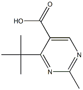 2-Methyl-4-tert-butylpyrimidine-5-carboxylic acid Structure