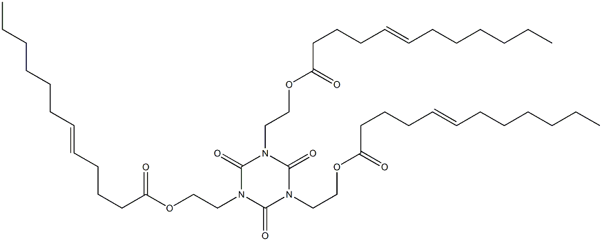 1,3,5-Tris[2-(5-dodecenoyloxy)ethyl]hexahydro-1,3,5-triazine-2,4,6-trione Structure