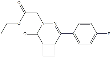 4,5-Ethylene-3-(4-fluorophenyl)-5,6-dihydro-6-oxopyridazine-1(4H)-acetic acid ethyl ester 구조식 이미지