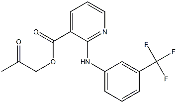 2-[(3-Trifluoromethylphenyl)amino]pyridine-3-carboxylic acid 2-oxopropyl ester 구조식 이미지