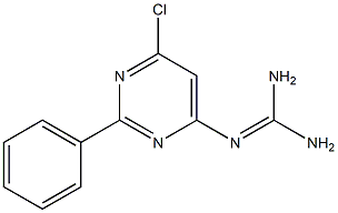 2-(2-Phenyl-4-chloropyrimidin-6-yl)guanidine 구조식 이미지