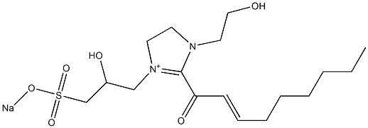 1-(2-Hydroxyethyl)-3-[2-hydroxy-3-(sodiooxysulfonyl)propyl]-2-(2-nonenoyl)-2-imidazoline-3-ium Structure