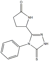 4-Phenyl-5-(5-oxopyrrolidin-2-yl)-2H-1,2,4-triazole-3(4H)-thione 구조식 이미지