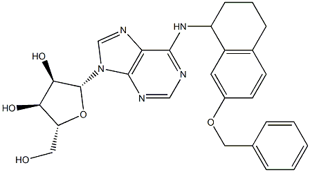 N-[[1,2,3,4-Tetrahydro-7-benzyloxynaphthalen]-1-yl]adenosine Structure