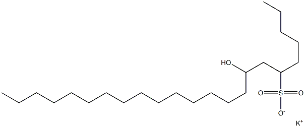 8-Hydroxytricosane-6-sulfonic acid potassium salt Structure