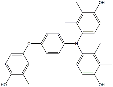 N,N-Bis(4-hydroxy-2,3-dimethylphenyl)-4-(4-hydroxy-3-methylphenoxy)benzenamine 구조식 이미지