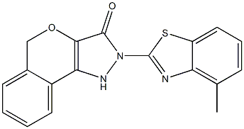 1,5-Dihydro-2-(4-methylbenzothiazol-2-yl)[2]benzopyrano[4,3-c]pyrazol-3(2H)-one Structure