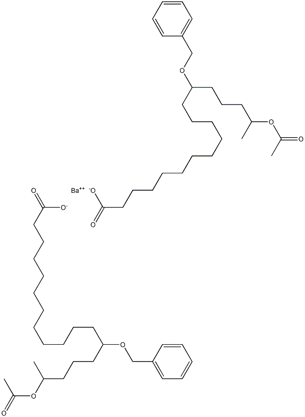 Bis(13-benzyloxy-17-acetyloxystearic acid)barium salt Structure