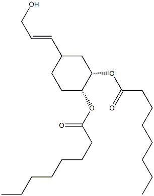 (E)-3-[(3S,4R)-3,4-Bis(octanoyloxy)cyclohexyl]-2-propen-1-ol 구조식 이미지