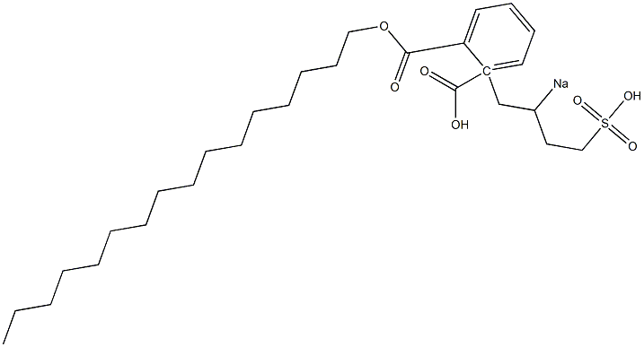 Phthalic acid 1-hexadecyl 2-(2-sodiosulfobutyl) ester Structure