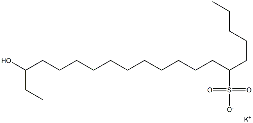 18-Hydroxyicosane-6-sulfonic acid potassium salt Structure