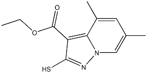 2-Mercapto-4,6-dimethylpyrazolo[1,5-a]pyridine-3-carboxylic acid ethyl ester Structure