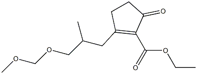 5-Oxo-2-(1-methoxymethoxy-2-methylpropyl)-1-cyclopentene-1-carboxylic acid ethyl ester Structure